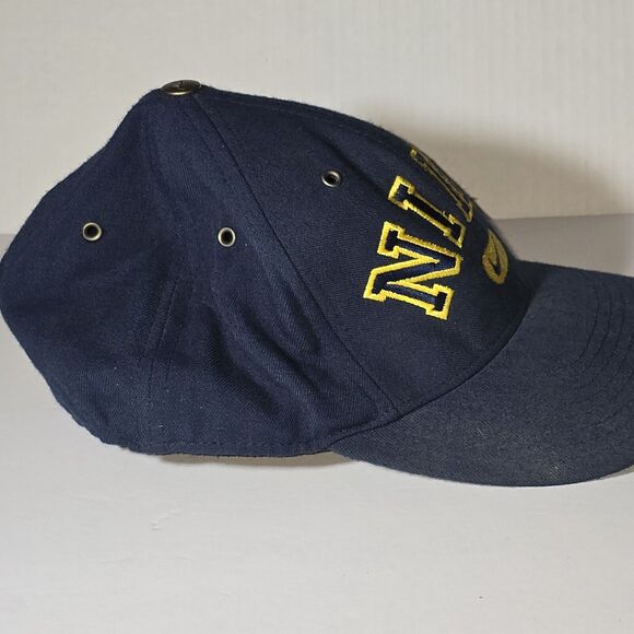 Nike Vintage 90s Nike Arch Spell Out Hat Blue & Yellow Adult S/M - Picture 4 of 7